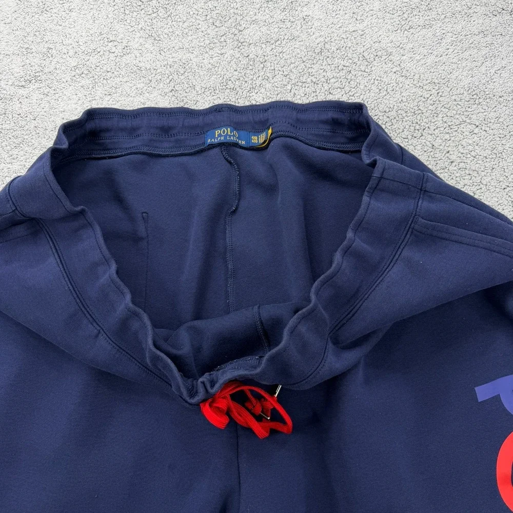Polo Ralph Lauren Sweatpants Mens 4XB Big Navy Blue Double Knit Logo Jogger Pant